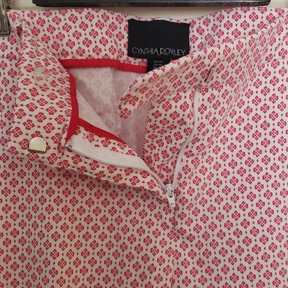 Cynthia Rowley Pink & White Medallion Print Pants - Picture 12 of 16